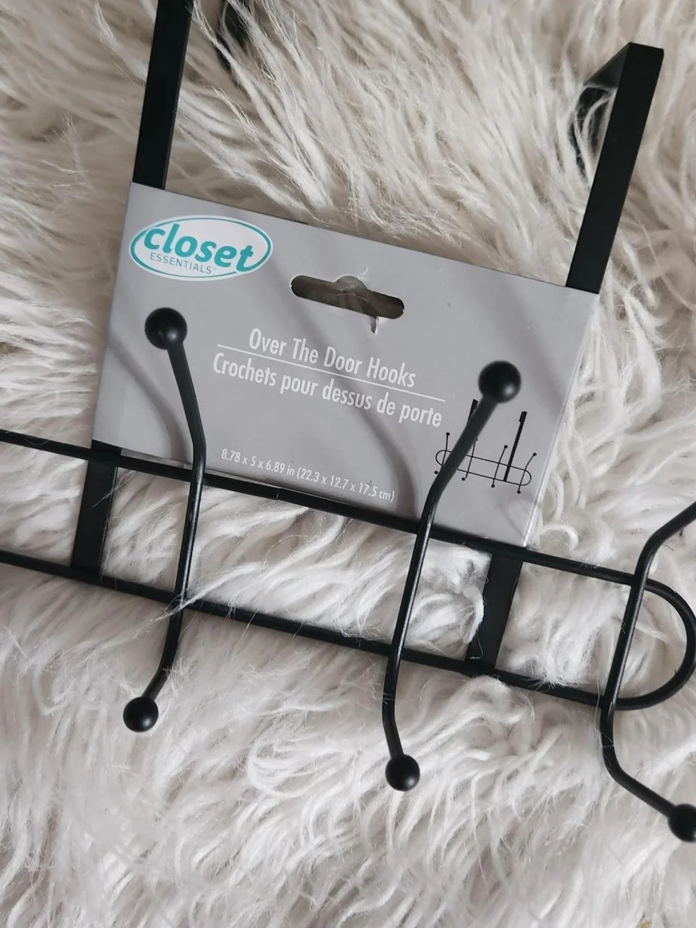 ClosetMaid Black Over-Door Multi-Hook Organizer